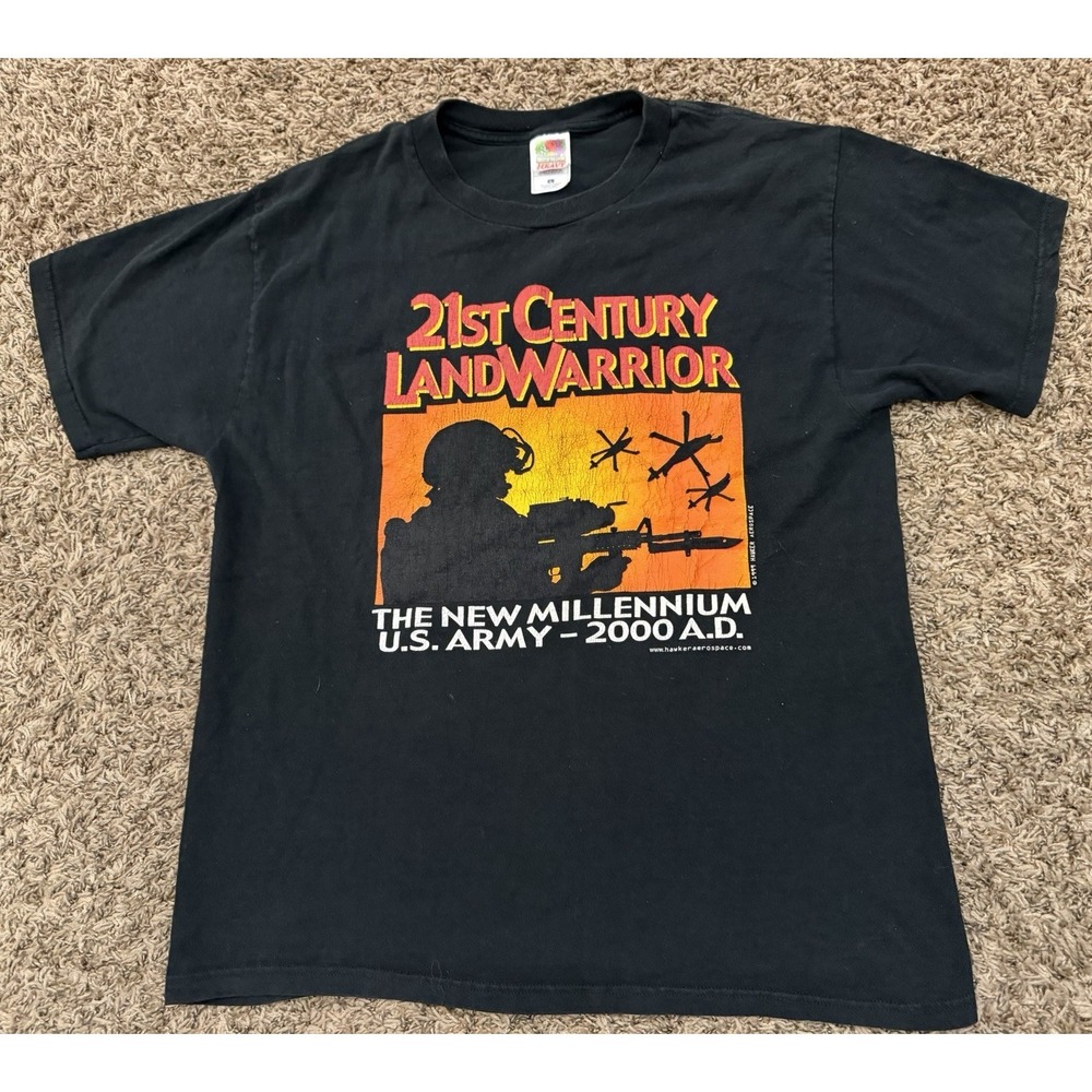Rare Vintage 1999 United States Army Land Warrior  T-Shirt Mens Size Large